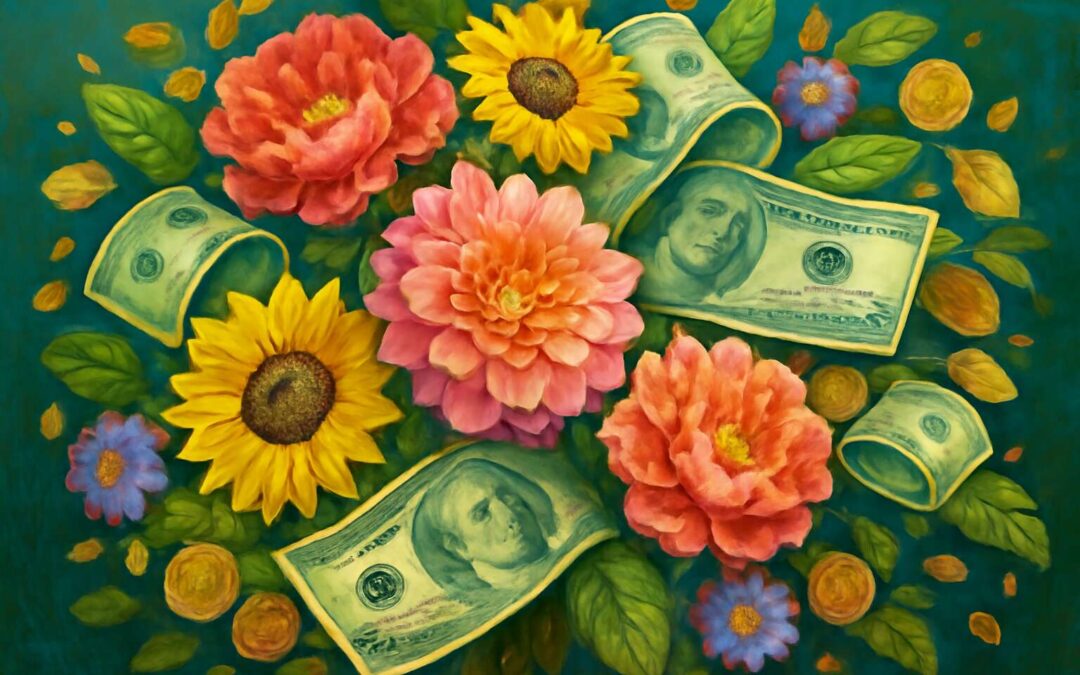 Beautiful Flowers with Money: How to Attract Prosperity and Abundance Naturally