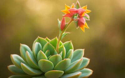 Transform your home with the succulent with flowers in full bloom.