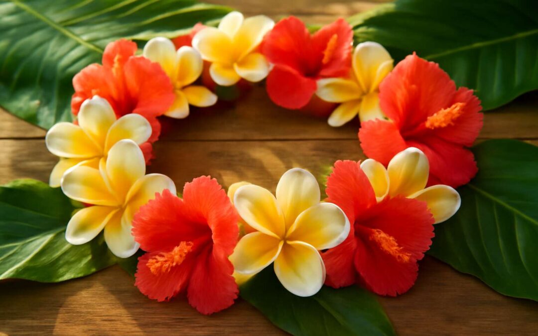 Radiant hawaii flowers necklace: a tropical bloom for your beach-ready look