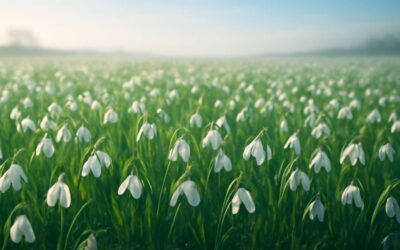 Dawn Unfolds on a carpet of snow flowers, a Winter Dream.