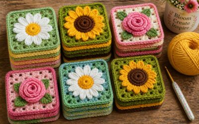Learn Crochet Flowers Granny Squares with These Free Patterns