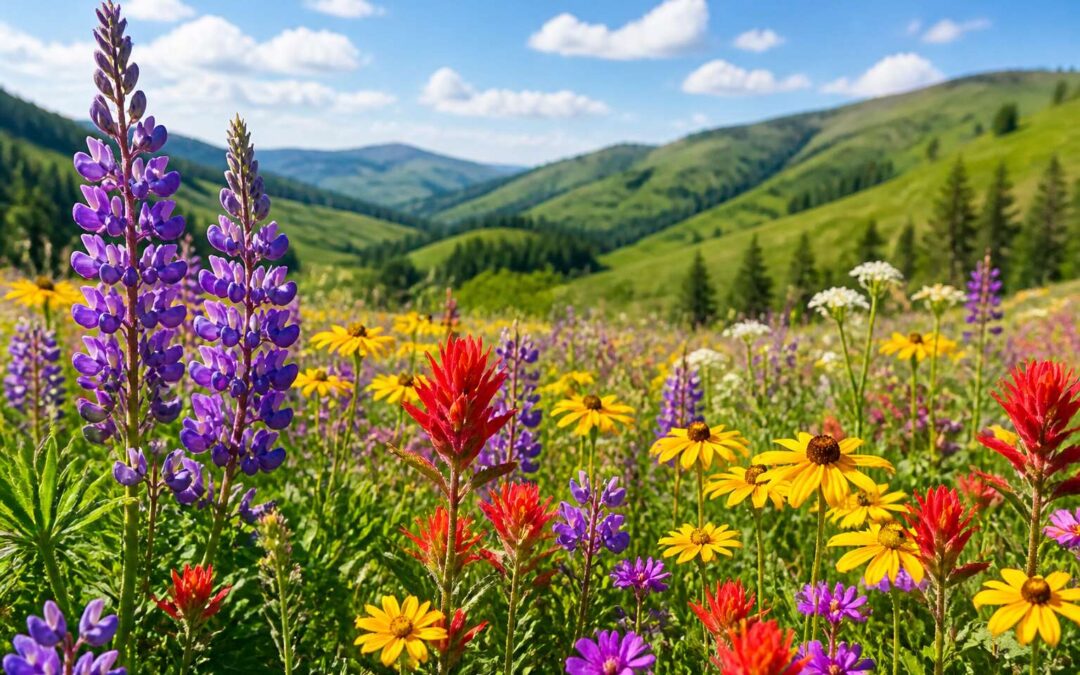 Plant wild flowers to attract pollinators and add natural color.